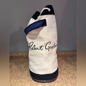 Robert Graham Summer Duffle Sling Bag Canvas Drawstring Travel Gym Bag Pocket